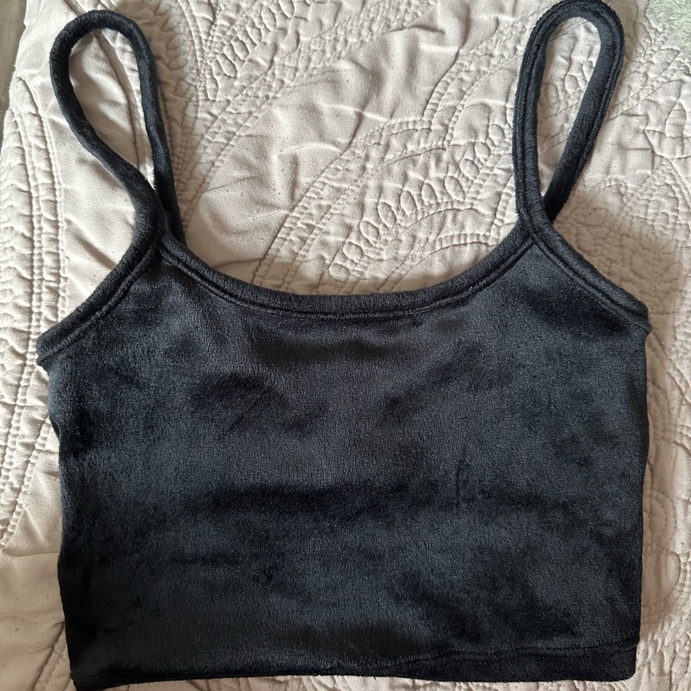 Velvet H&M crop top